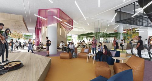 An artist’s impression of a common area within the future Western Sydney University campus